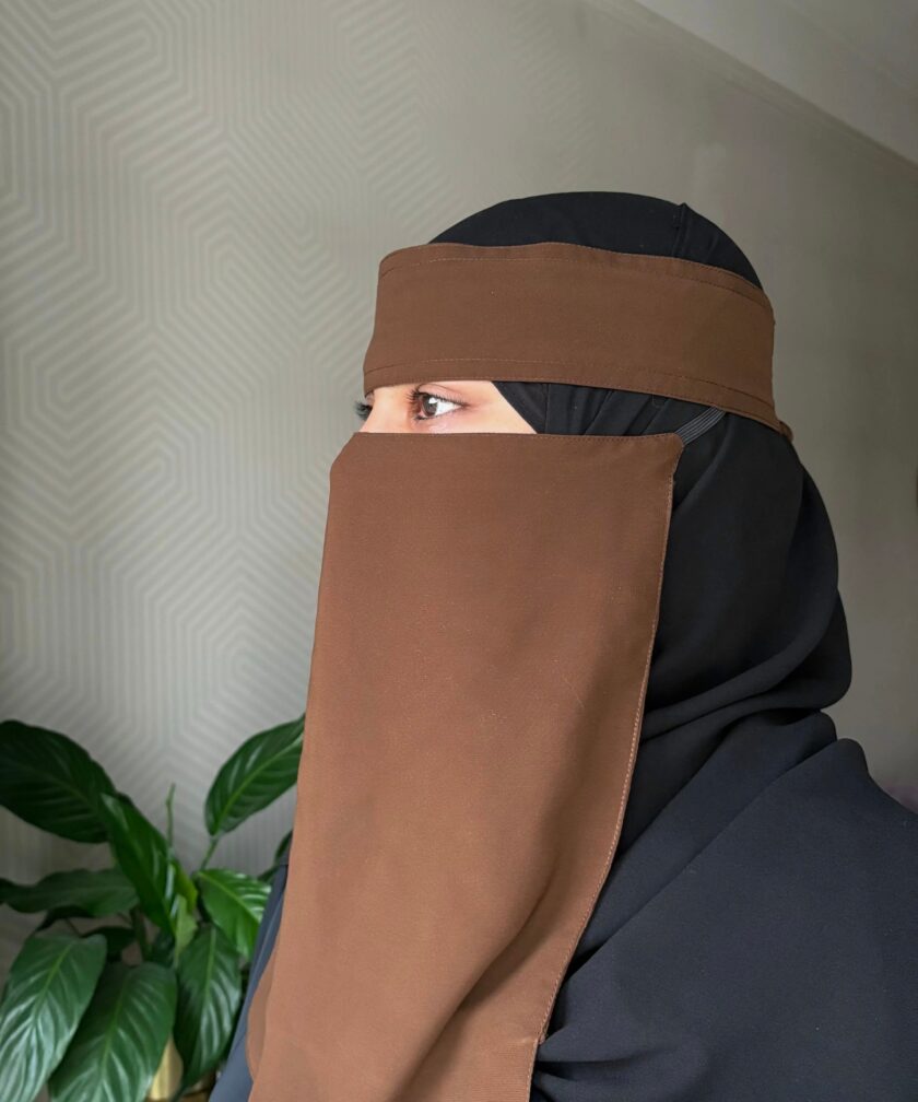 Easy Eat Niqab - Brown - Image 2