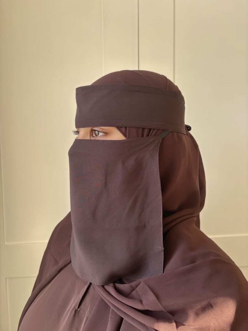 Easy Eat Niqab - Coffee Brown - Image 2