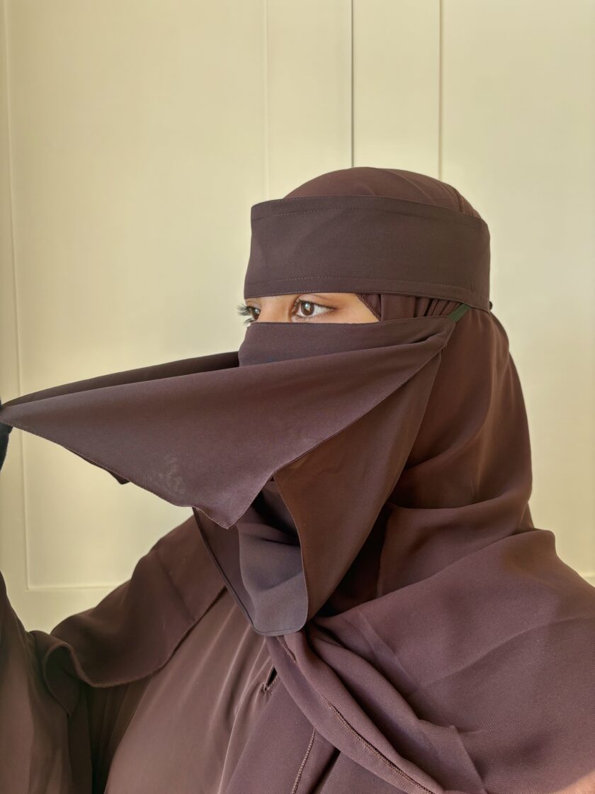 Easy Eat Niqab - Coffee Brown