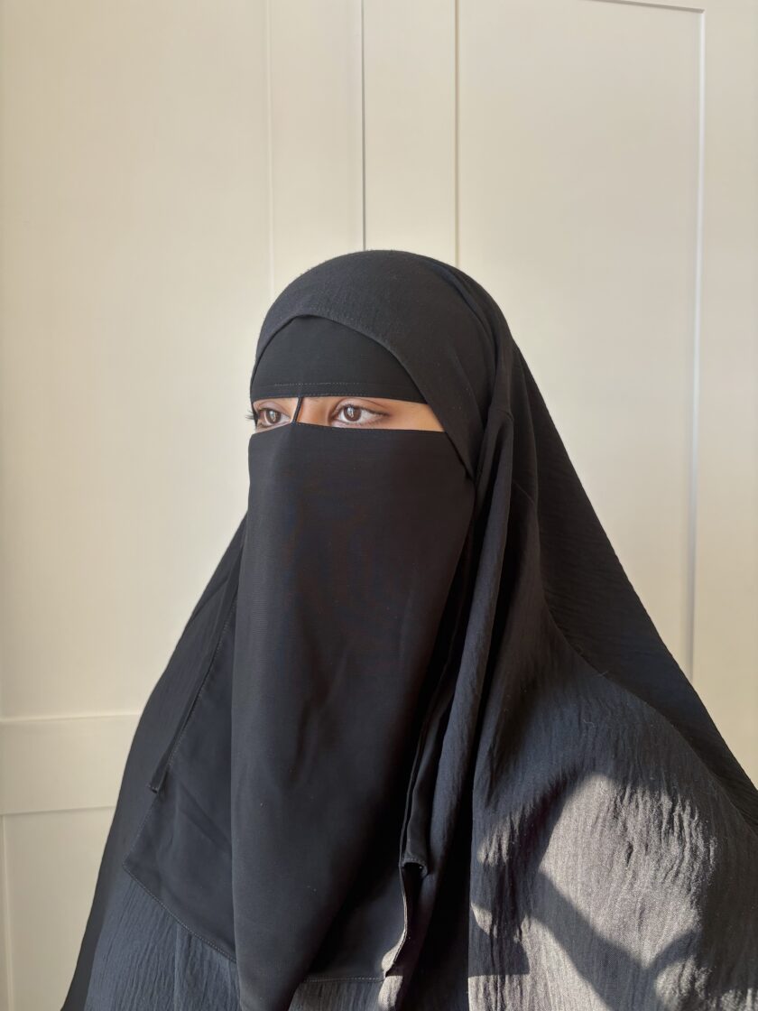 Easy Eat Niqab - Black Nose String