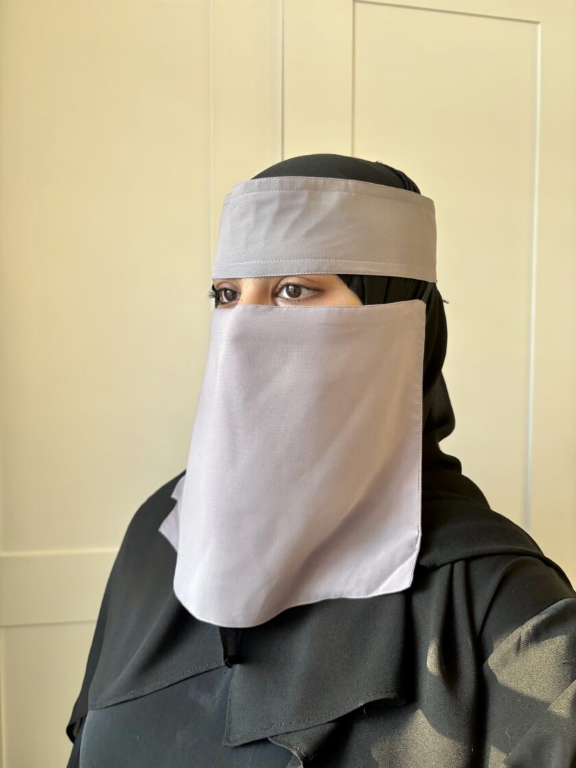 Easy Eat Niqab - Grey - Image 2