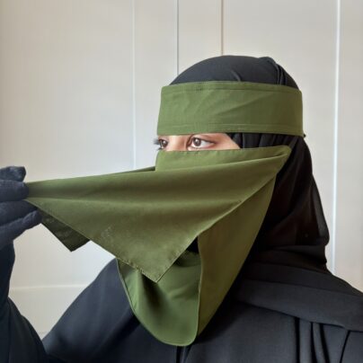 Easy Eat Niqab - Olive Green
